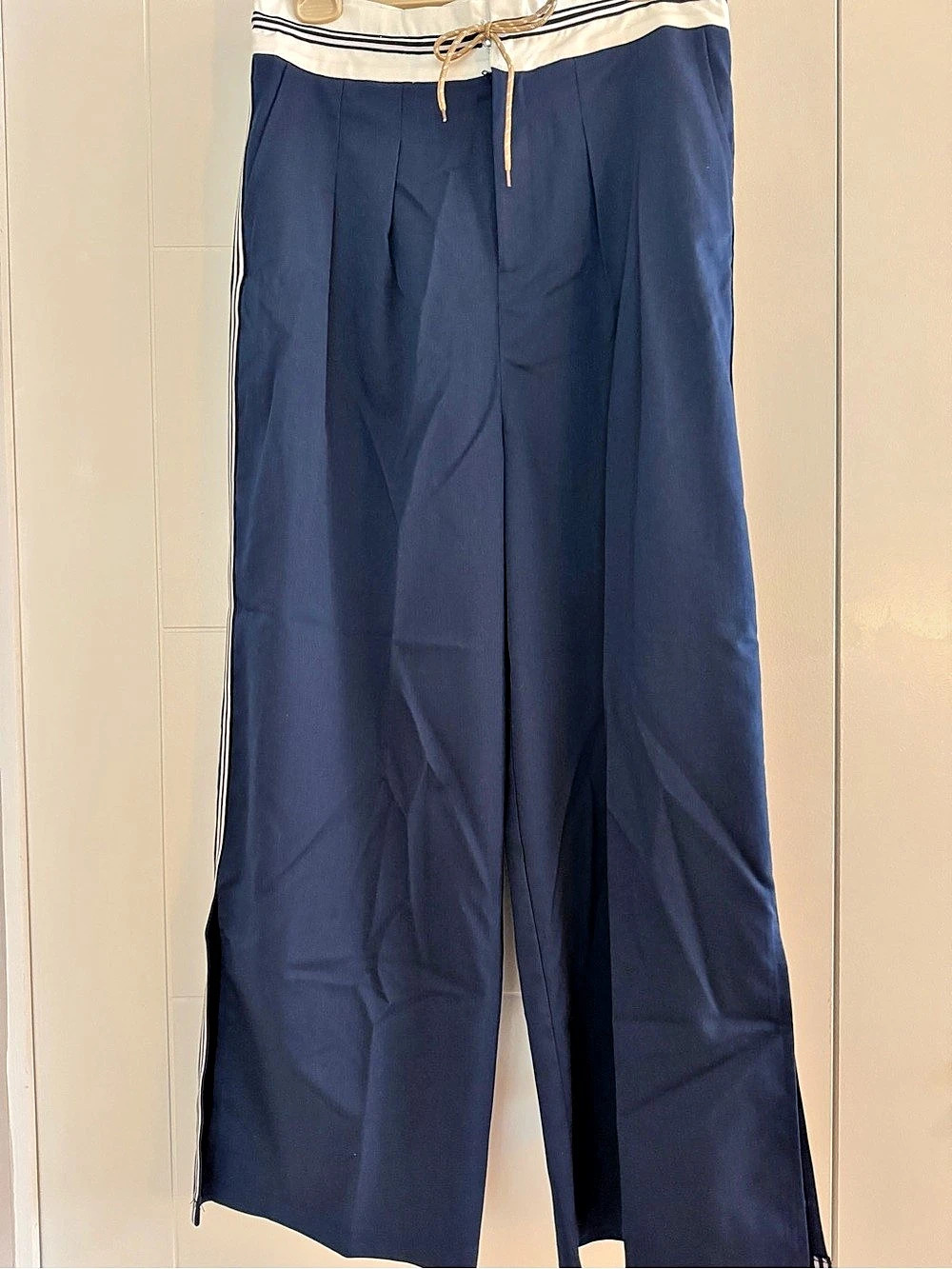 Modesees Blue & White Striped Pants - NEW - Size L
